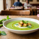 VELOUTÉ DE PETITS POIS À LA MENTHE FRAÎCHE